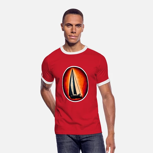 segeln-maenner-retro-t-shirt