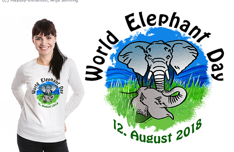 Banner-Tshirt-Frau-World-Elephant-Day-2018-Motiv